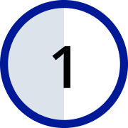 cercle avec le numéro 1