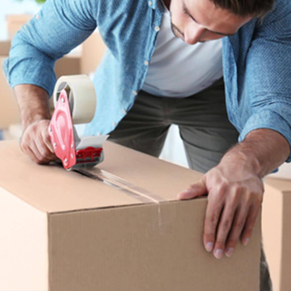 Man packaging shipment