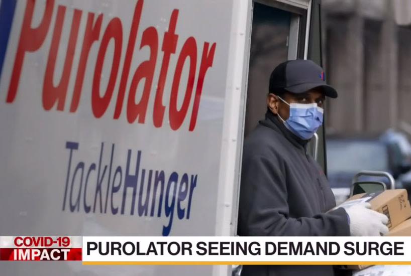 Purolator seeing demand surge