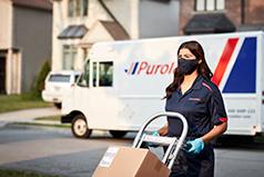 Women delivering package