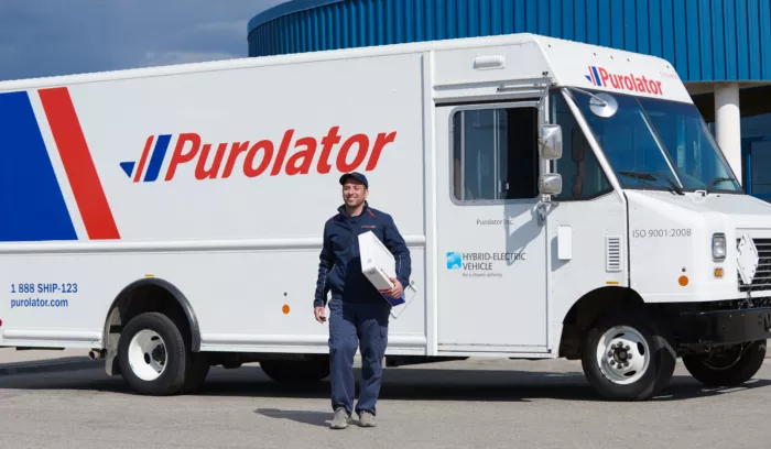 Purolator truck