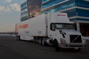 Purolator shipping truck