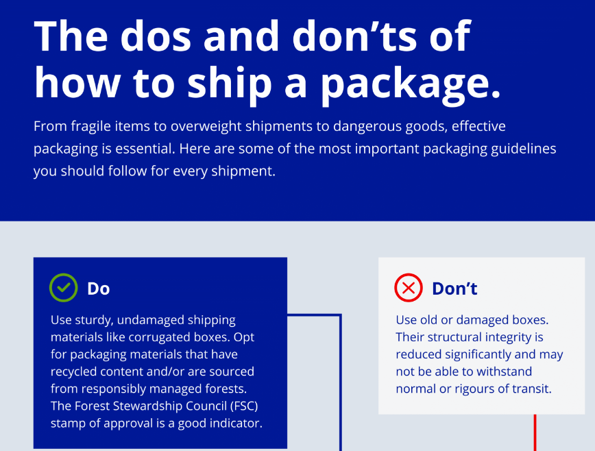 Purolator dos and don&#039;ts of how to ship a package