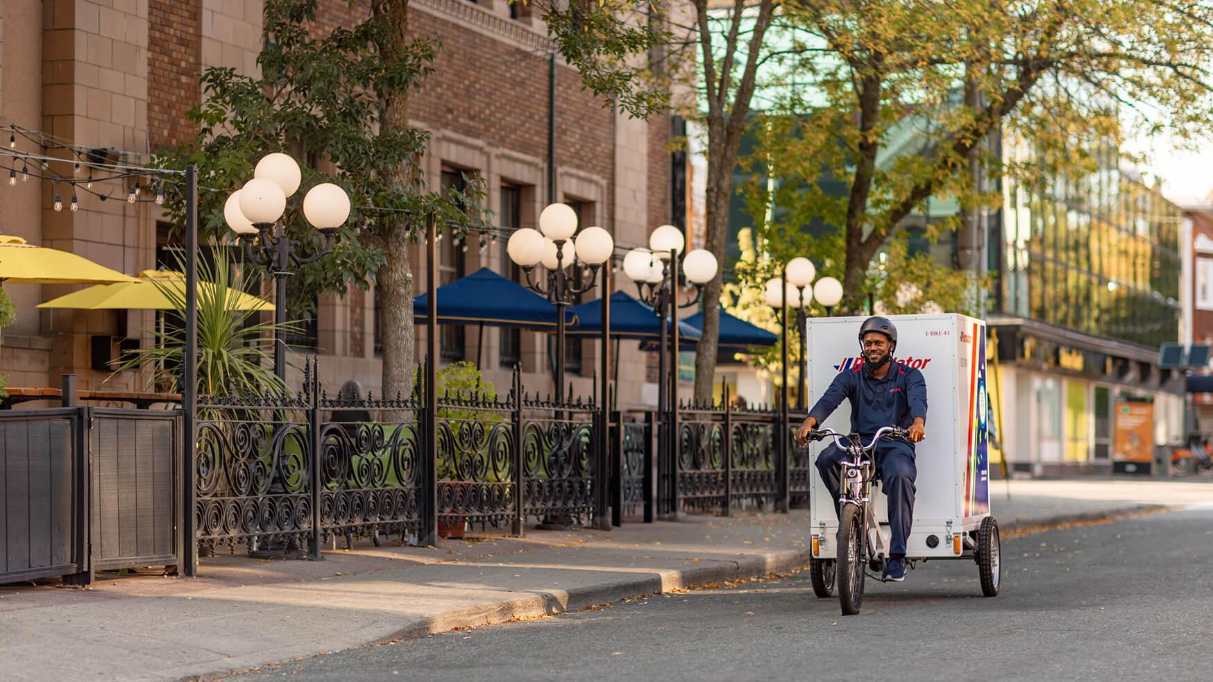 Employee on a E-bike