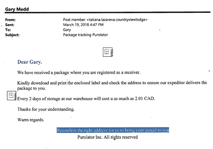 Fraudulent Email