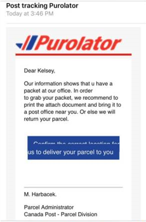 Fraudulent email